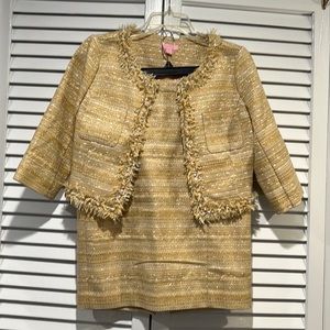 Lilly Pulitzer metallic tweed suit